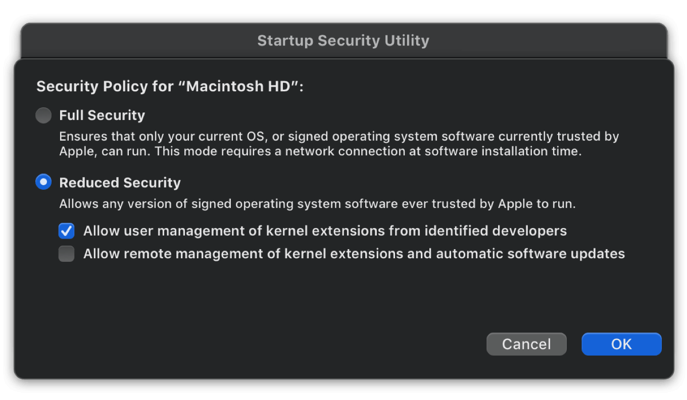 reduced security